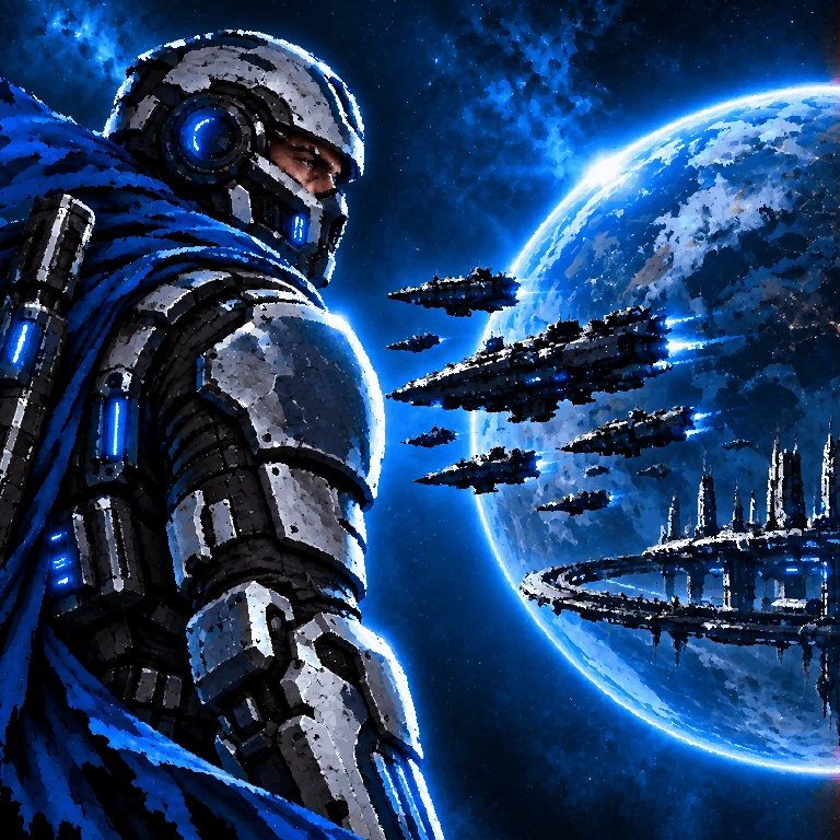 İnsanlar: mavi pelerinli zırhlı pilot